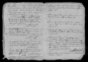 7 vues  - Registre paroissial. Baptêmes, sépultures (mars-décembre 1684) ; baptêmes, mariages, sépultures (1685) ; baptêmes, mariages (janvier 1686) (ouvre la visionneuse)