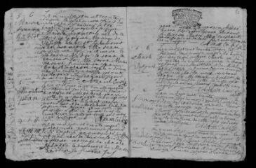 15 vues  - Registre paroissial. Baptêmes, mariages, sépultures (novembre 1734-décembre 1736) (ouvre la visionneuse)