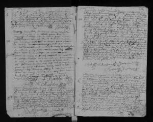 195 vues  - Registre paroissial. Baptêmes, mariages, sépultures (1673-mai 1692) (ouvre la visionneuse)
