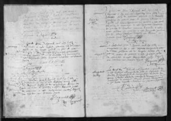 67 vues  - Registre paroissial. Baptêmes (1650-juillet 1662). (ouvre la visionneuse)