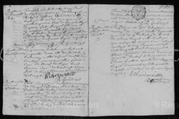 6 vues  - Registre paroissial. Baptêmes, sépultures (1752) ; baptême (janvier 1753) (ouvre la visionneuse)