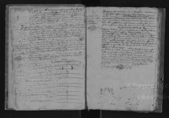 161 vues  - Registre paroissial. Baptêmes, mariages, sépultures (décembre 1688-février 1700) (ouvre la visionneuse)