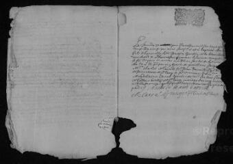 5 vues Registre paroissial. Baptêmes, mariages, sépultures (janvier-octobre 1699)