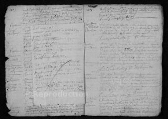24 vues  - Registre paroissial. Baptêmes, mariages, sépultures (février 1705-octobre 1710) (ouvre la visionneuse)