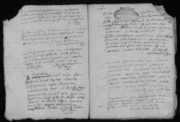 15 vues  - Registre paroissial. Baptêmes (décembre 1710), ; baptêmes, mariages,sépultures (1711-1714) (ouvre la visionneuse)