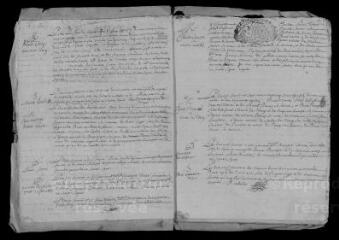 27 vues  - Registre paroissial. Baptêmes, mariages, sépultures (1725-février 1727) (ouvre la visionneuse)