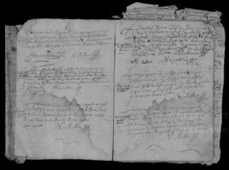 40 vues  - Registre paroissial. Baptêmes, mariages, sépultures (avril 1659-juin 1668) (ouvre la visionneuse)
