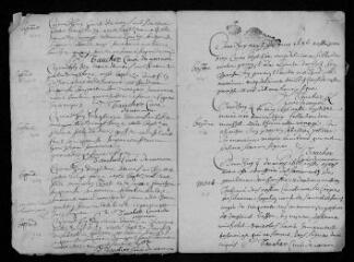 16 vues  - Registre paroissial. Baptêmes, mariages, sépultures (février 1696-mars 1697) (ouvre la visionneuse)