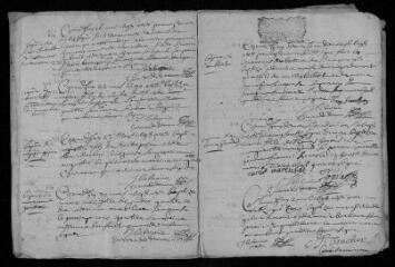 13 vues  - Registre paroissial. Baptêmes, mariages, sépultures (mars-décembre 1698) ; baptêmes, sépultures (janvier 1699) (ouvre la visionneuse)