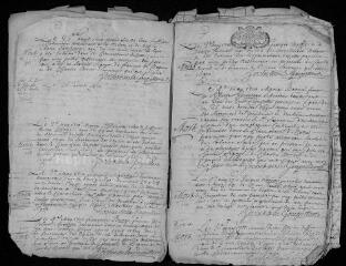 16 vues  - Registre paroissial. Baptêmes, mariages, sépultures (mars-novembre 1710) (ouvre la visionneuse)