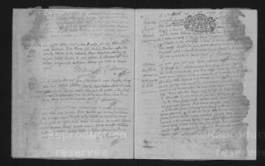 11 vues  - Registre paroissial. Baptêmes, mariages, sépultures (mars 1716-mars 1717) (ouvre la visionneuse)