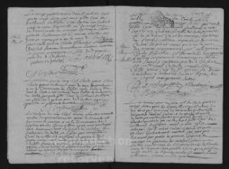 9 vues  - Registre paroissial. Baptêmes, mariages, sépultures (1696) ; baptêmes, sépultures (janvier-mars 1697) (ouvre la visionneuse)