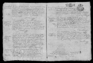 23 vues  - Registre paroissial des baptêmes, mariages, sépultures (1681) (ouvre la visionneuse)