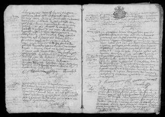 29 vues  - Registre paroissial des baptêmes, mariages, sépultures (1682- janv. 1684) (ouvre la visionneuse)