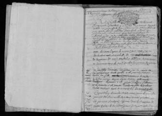 209 vues  - Registre paroissial des baptêmes, mariages, sépultures (1734-1746) (ouvre la visionneuse)