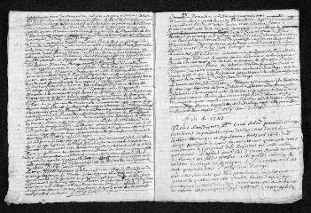 9 vues  - Registre paroissial. Baptêmes, mariages, sépultures (mai 1743-janvier 1744) (ouvre la visionneuse)