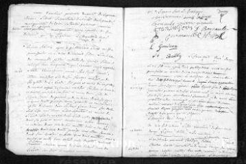 28 vues  - Registre paroissial. Baptêmes, mariages, sépultures (1751-1753) - Baptême (janvier 1754) (ouvre la visionneuse)