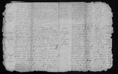 7 vues  - Registre paroissial. Baptêmes, mariages, sépultures (mars-septembre 1737) (ouvre la visionneuse)