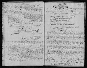 20 vues  - Registre paroissial. Baptêmes, mariages, sépultures (février-décembre 1697) (ouvre la visionneuse)