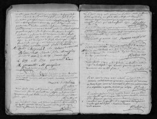 46 vues  - Registre paroissial. Baptêmes, mariages, sépultures (1744-mars 1745) (ouvre la visionneuse)