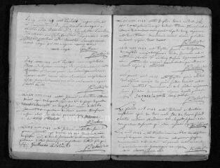 44 vues  - Registre paroissial. Baptêmes, mariages, sépultures (mars 1745-juin 1746) (ouvre la visionneuse)