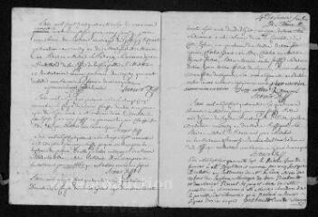 6 vues  - Registre paroissial. Baptêmes, sépultures (1746) - Baptêmes (janvier 1747) (ouvre la visionneuse)
