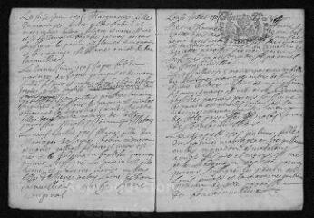 13 vues  - Registre paroissial. Baptêmes, mariages, sépultures (mars-décembre 1705) - Mariages (janvier-février 1706) (ouvre la visionneuse)