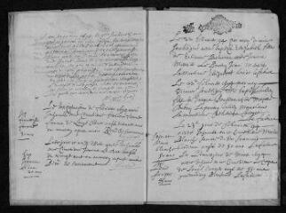 11 vues  - Registre paroissial. Baptêmes, mariages, sépultures (février-décembre 1694) (ouvre la visionneuse)