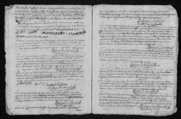 10 vues  - Registre paroissial. Baptêmes, mariages, sépultures (février 1737-mars 1738) (ouvre la visionneuse)