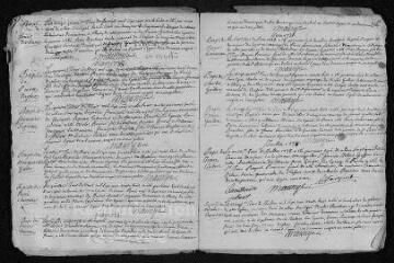8 vues  - Registre paroissial. Baptêmes, mariages, sépultures (1738) - Baptêmes (janvier 1739) (ouvre la visionneuse)