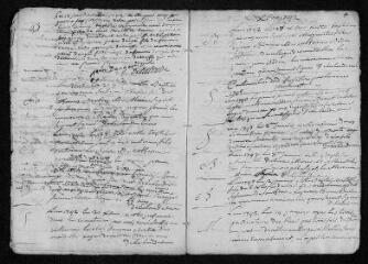 7 vues Registre paroissial. Baptêmes, mariages, sépultures (1742-janvier 1743)