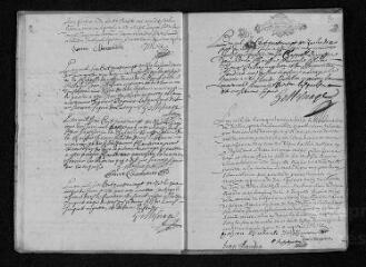 15 vues  - Registre paroissial.Baptêmes, mariages, sépultures (avril 1693-février 1694) (ouvre la visionneuse)