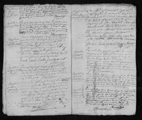 16 vues  - Registre paroissial. Baptêmes, mariages, sépultures (1737) - Baptêmes, sépultures (janvier 1738) (ouvre la visionneuse)