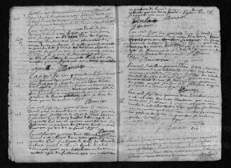 15 vues  - Registre paroissial. Baptêmes, mariages, sépultures (1742) - Sépultures (janvier 1743) (ouvre la visionneuse)