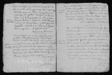 11 vues  - Registre paroissial. Baptêmes, mariages, sépultures (1739-février 1740) (ouvre la visionneuse)