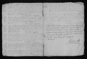 6 vues  - Registre paroissial. Baptêmes, mariages, sépultures (février-décembre 1738) (ouvre la visionneuse)