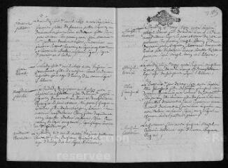 10 vues  - Registre paroissial. Baptêmes, sépultures (mars-décembre 1697) - Sépulture (janvier 1698) (ouvre la visionneuse)