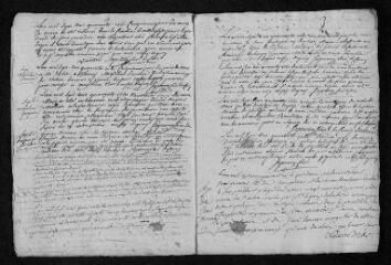 9 vues  - Registre paroissial.Baptêmes, mariages, sépultures (1740) - Mariage (janvier 1741) (ouvre la visionneuse)