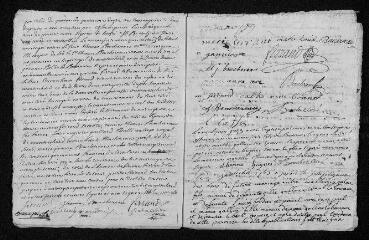 9 vues  - Registre paroissial.Baptêmes, mariages, sépultures (1753) - Sépulture (janvier 1754) (ouvre la visionneuse)