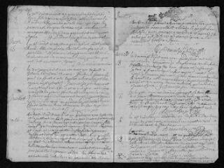 10 vues  - Registre paroissial.Baptêmes, mariages, sépultures (février 1693-février 1694) (ouvre la visionneuse)