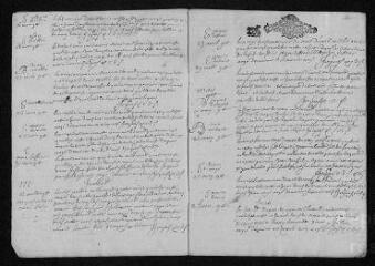 8 vues  - Registre paroissial.Baptêmes, mariages, sépultures (février-décembre 1694) (ouvre la visionneuse)