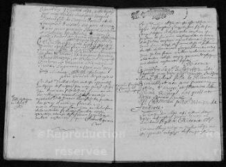 10 vues  - Registre paroissial. Baptêmes, mariages, sépultures (1692) - Baptêmes, sépultures (janvier-février 1693) (ouvre la visionneuse)