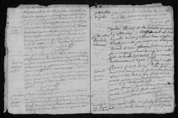 14 vues  - Registre paroissial. Baptêmes, mariages, sépultures (1737) - Baptêmes, sépultures (janvier-mars 1738) (ouvre la visionneuse)