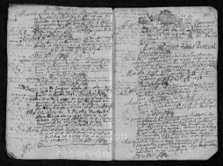 7 vues  - Registre paroissial. Baptêmes, mariages, sépultures (février 1693-février 1694) (ouvre la visionneuse)