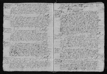 17 vues  - Registre paroissial. Baptêmes, mariages, sépultures (février 1697-juin 1700) (ouvre la visionneuse)