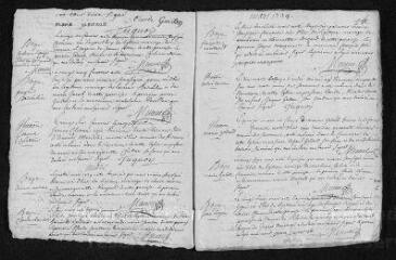 15 vues  - Registre paroissial. Baptêmes, mariages, sépultures (février-décembre 1739) (ouvre la visionneuse)