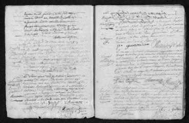 49 vues  - Registre paroissial. Baptêmes, mariages, sépultures (juillet 1764-janvier 1766) (ouvre la visionneuse)