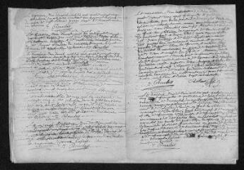 7 vues  - Registre paroissial. Baptêmes, mariages, sépultures (1685) - Baptêmes, mariages (janvier 1686) (ouvre la visionneuse)