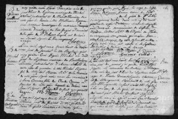 15 vues  - Registre paroissial. Baptêmes, mariages, sépultures (1738) - sépulture (janvier 1739) (ouvre la visionneuse)