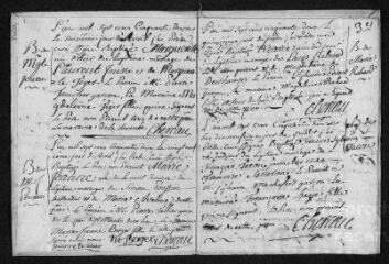 9 vues  - Registre paroissial. Baptêmes, mariages (1752) - Baptêmes (janvier 1753) (ouvre la visionneuse)